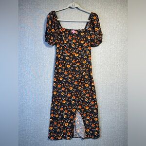 Mi Ami Francesca’s Small Women’s Floral Off The Shoulder Maxi Dress Whimsigoth